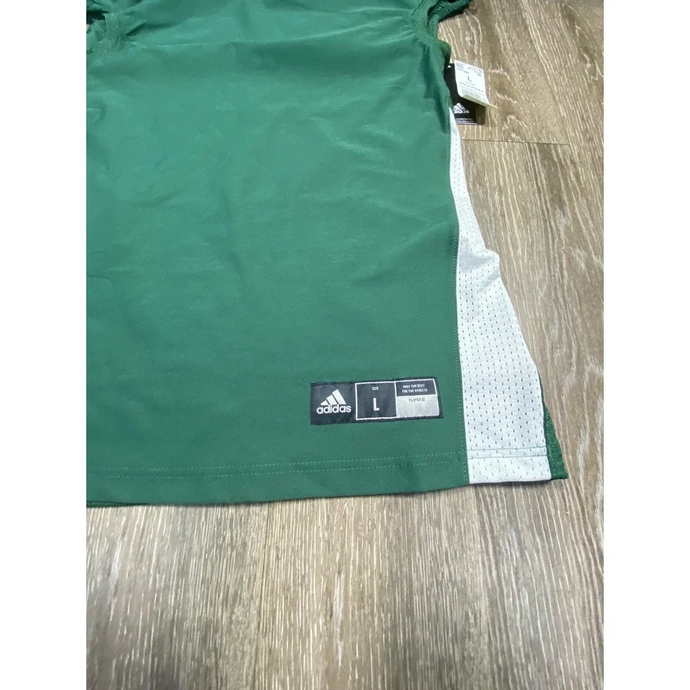 Adidas Football Jersey Mens Large Green V Neck Athletic Trainer Blank A1 Stock J